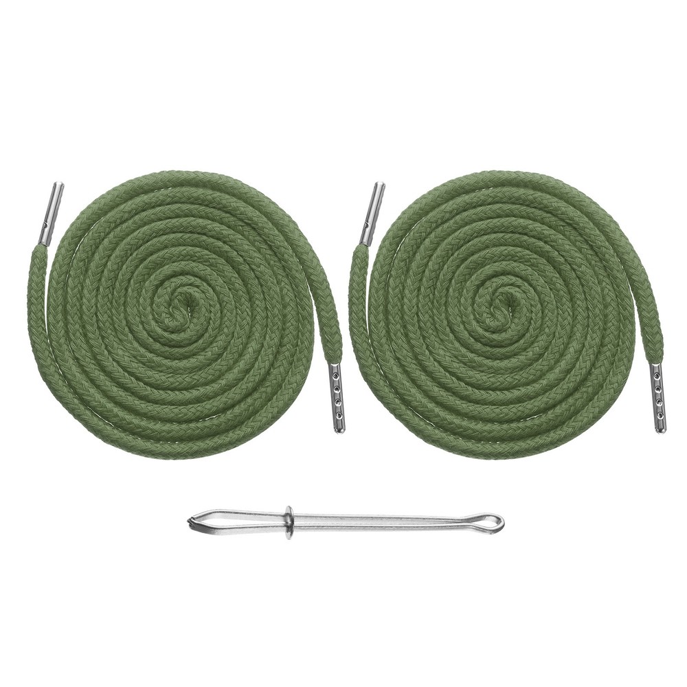 2pcs Drawstring Cords 51" Replacement Drawstring with Threader Green