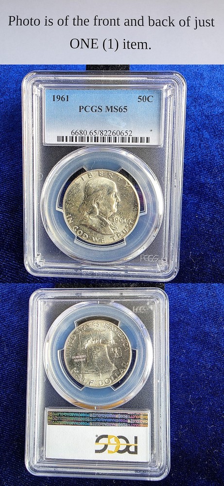 1961 Franklin Half Dollar PCGS MS65