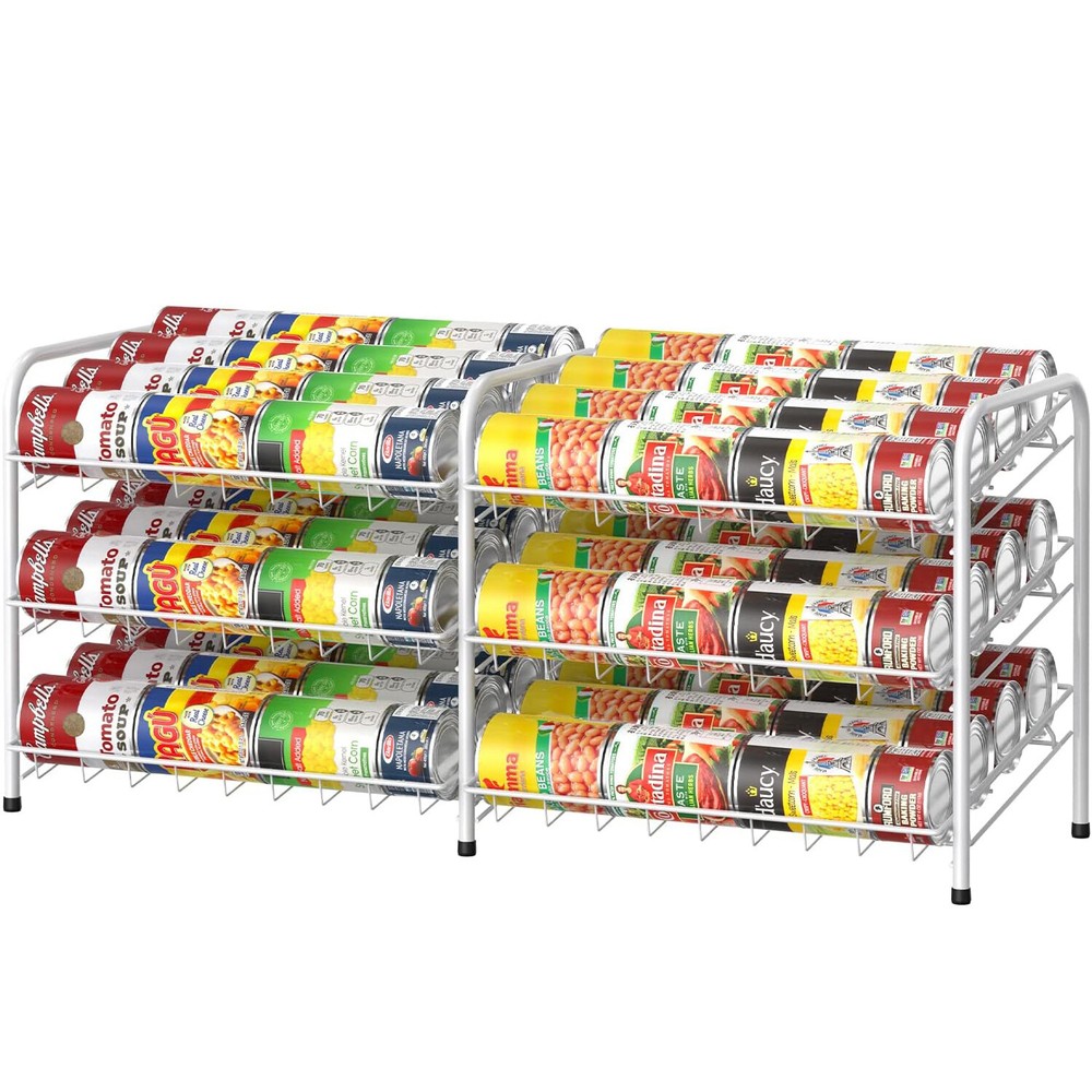 3 Tier Can Storage Dispenser Can Rack Organizer Hold up to 72 Can Pantry Kitchen
