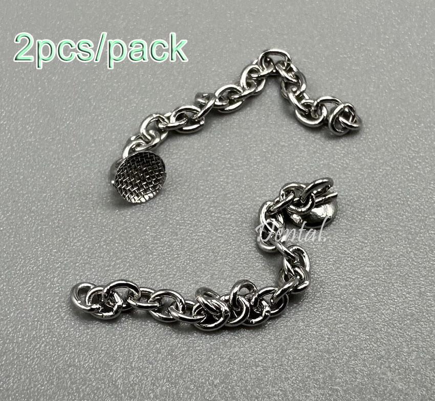 Dental Orthodontics Traction Chain Lingual Buttons Chains Mesh Base Bondable