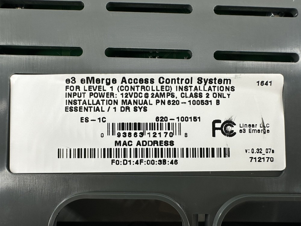LINEAR EMERGE E3 SERIES - Access Control System