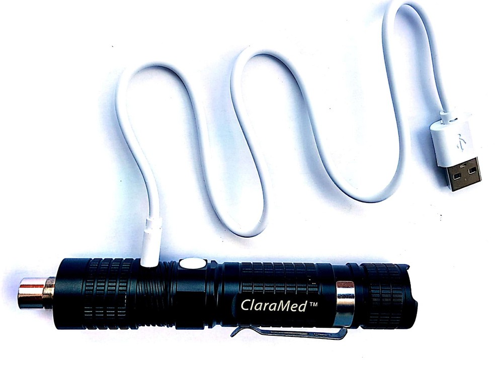 ClaraMed Battery/USB LED light source compatible with Storz endoscopes, S1