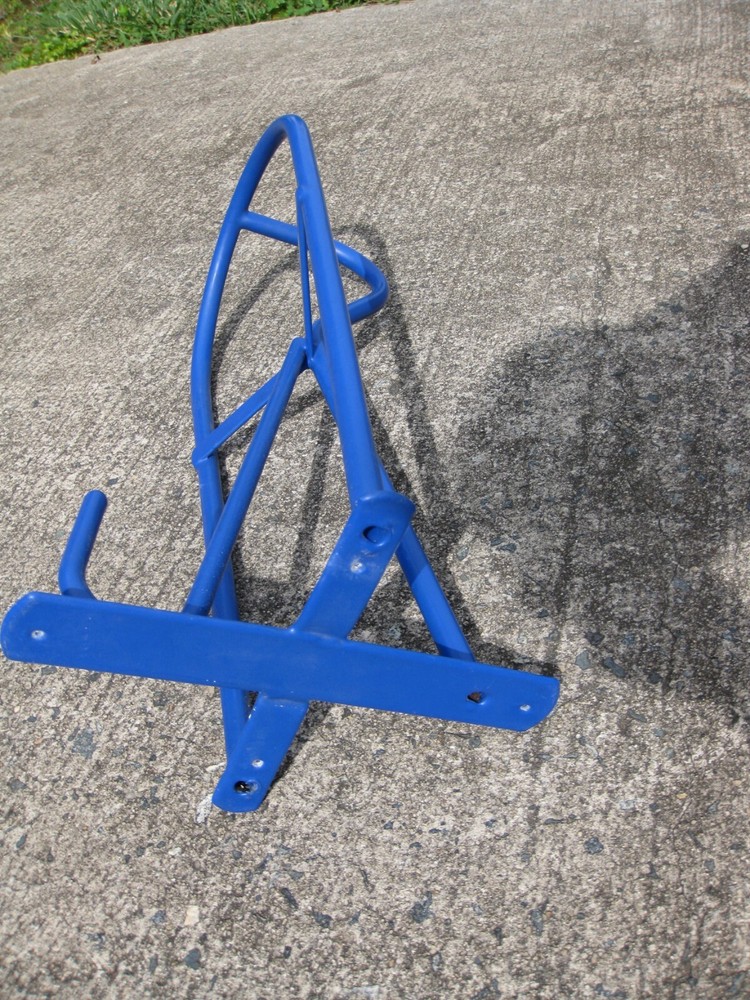 Blue coated Wall Mount Saddle Rack with Bridle Hook