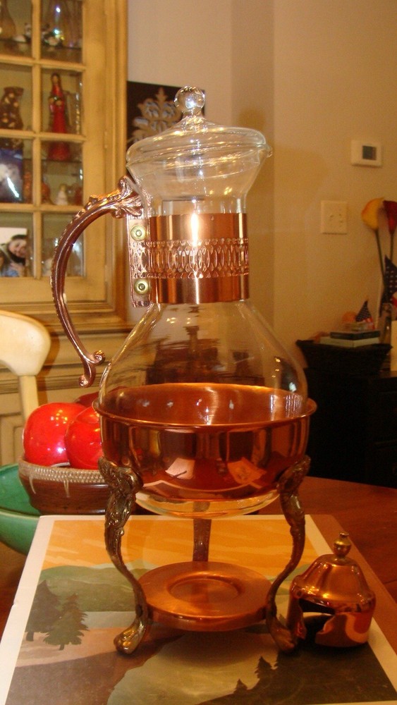 SOLID COPPER COFFEE CARAF ~ 12.5” x 6.5” ~ VERY EXCELLENT CONDITION ~