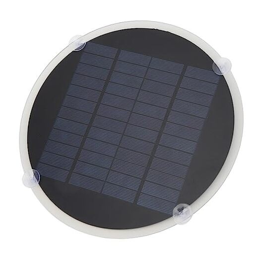 Round Solar Cell Panel, 12V Portable Round Solar Panel with High Output