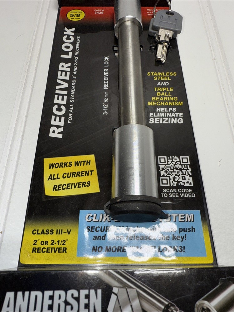 Andersen 3429 5/8" Receiver Lock - NEW