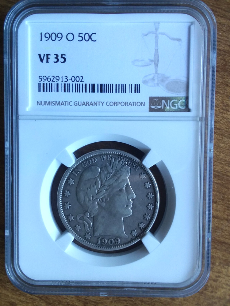 1909-O Barber Half Dollar, NGC VF-35