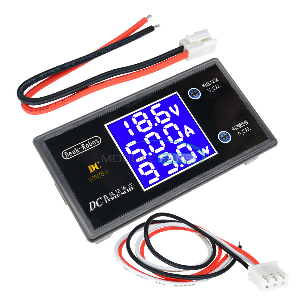 DC 50V 5A 250W Digital LCD Display Voltmeter Wattmeter Volt Current Power Tester