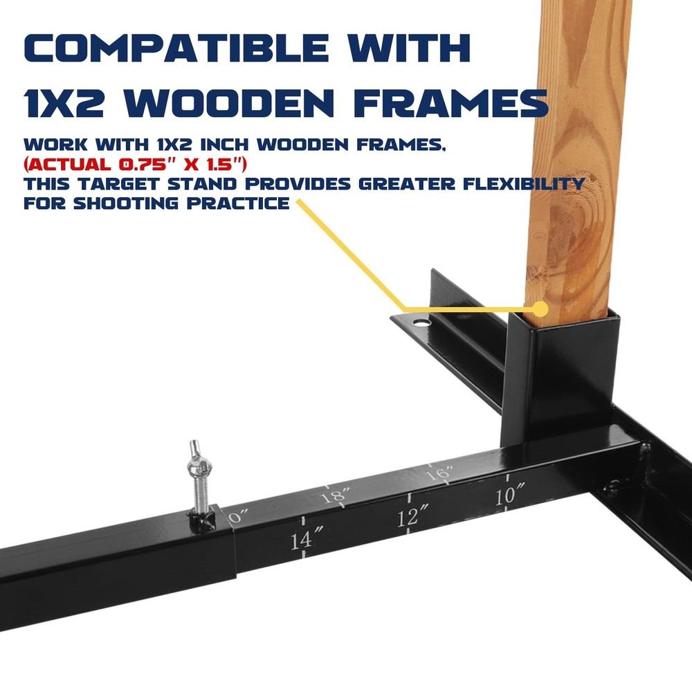 Adjustable Target Stand Base for Shooting Cardboard Silhouette H Shape Stand ...