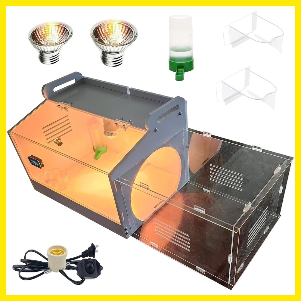 Iarge-Scale Chick brooder Box Quail Cage Egg Incubator Chick Starter Kit Chic...