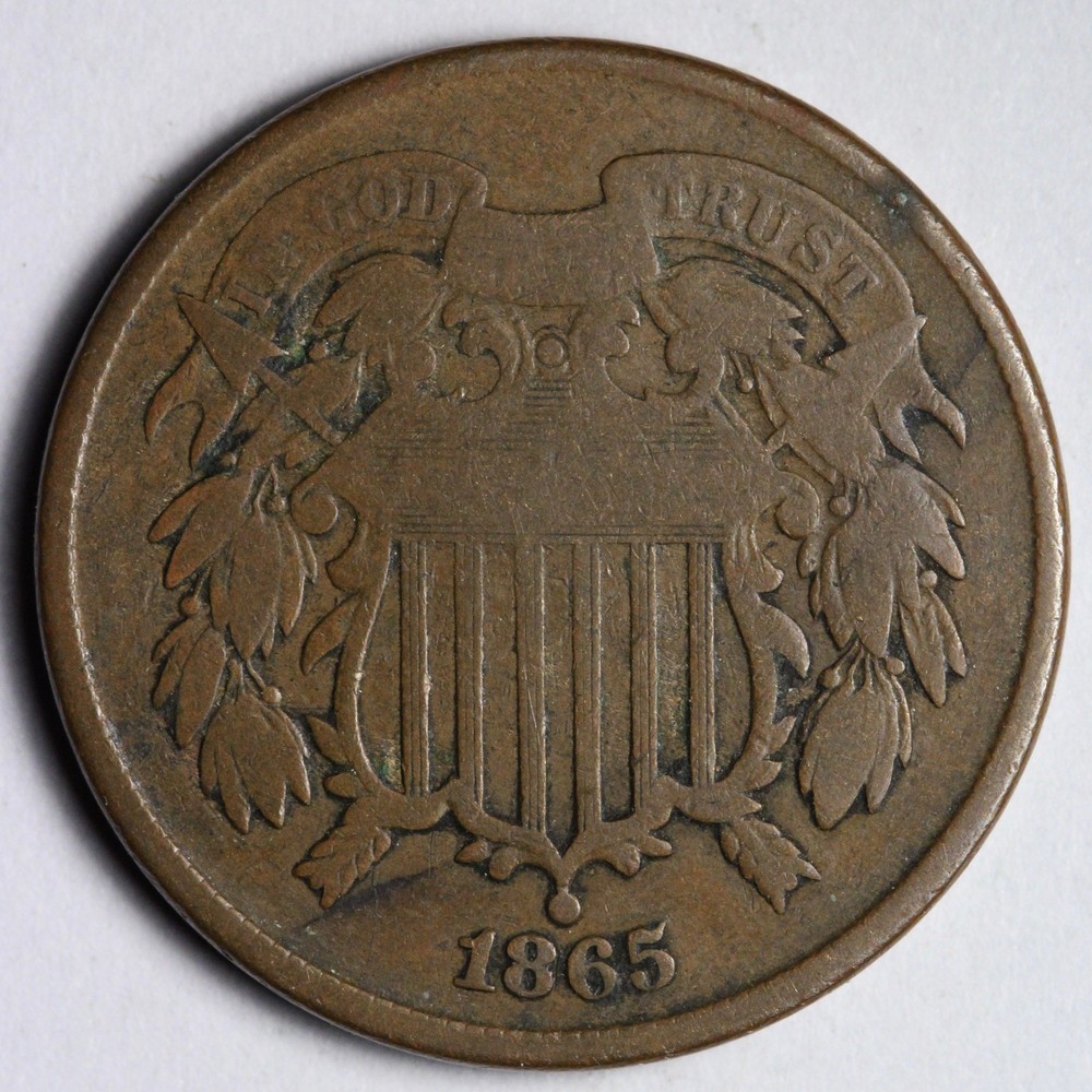 1865 Two Cent Piece FINE E169 DUCM