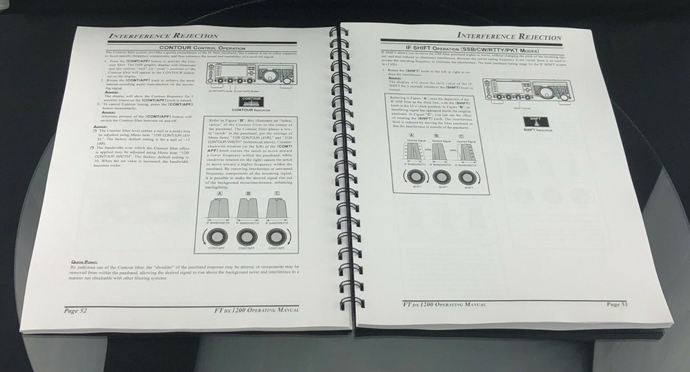 Yaesu FT dx 1200 Transceiver Instruction Manual Operating Guide Coil Bound