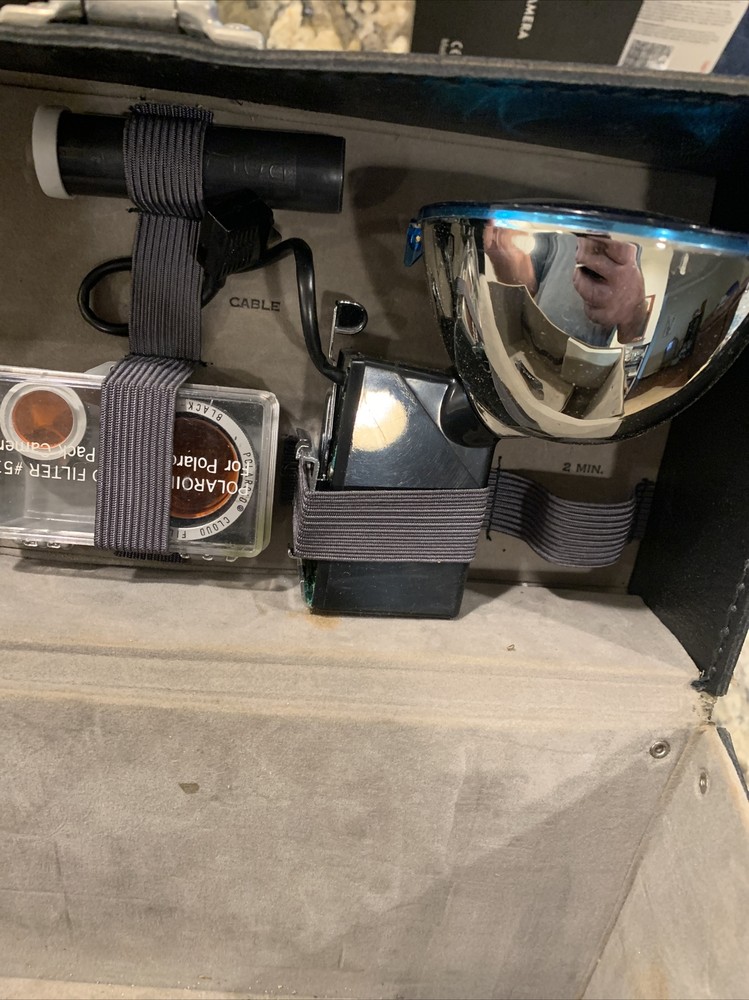 Vintage Polaroid Automatic 100 Land Camera with Case And Accessories