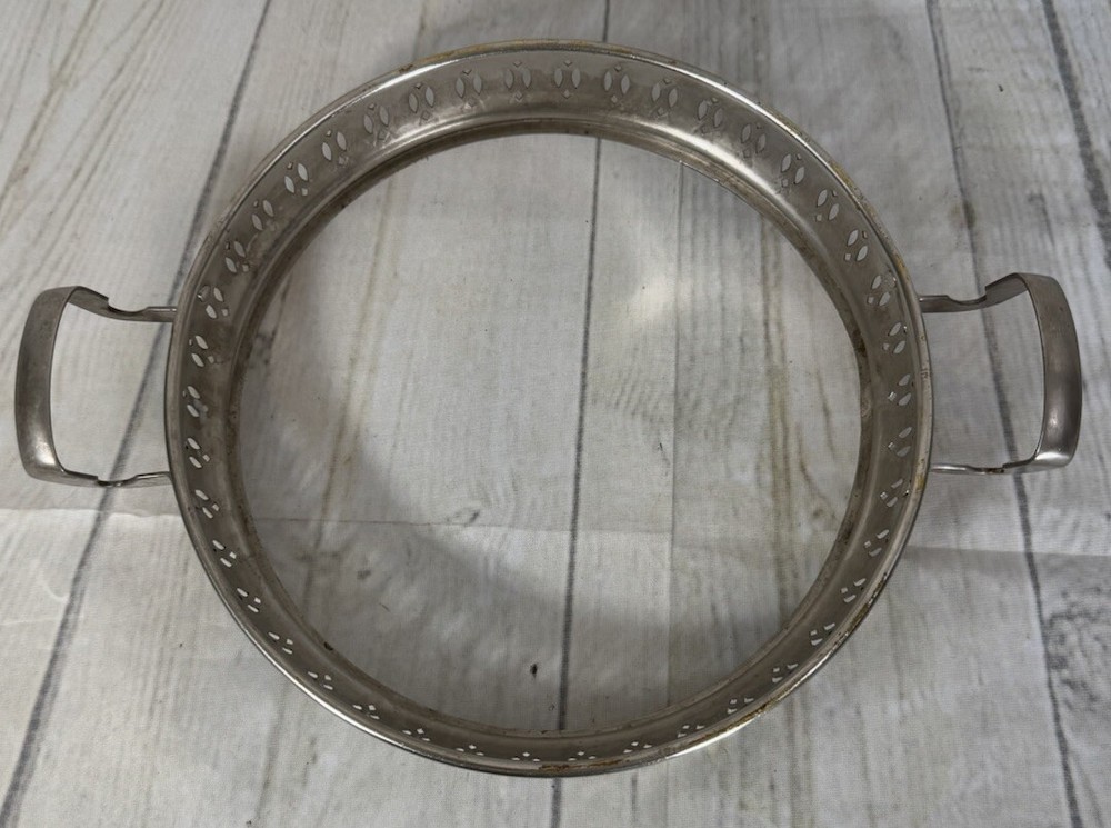 Vintage Silver Plated Pie Plate Riser 9”