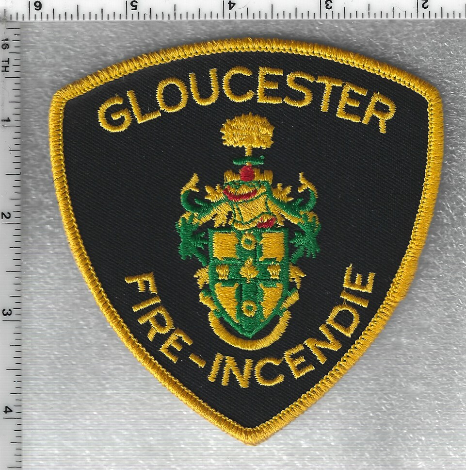 Gloucester Fire-Incendie (Ontario, Canada) yellow Shoulder Patch