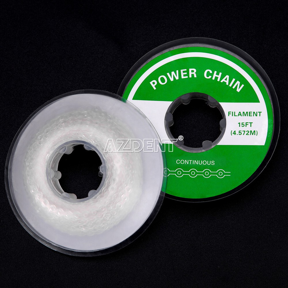 1 Roll Dental Orthodontic Elastolink Power Chain Short Size 15 Sheet Clear