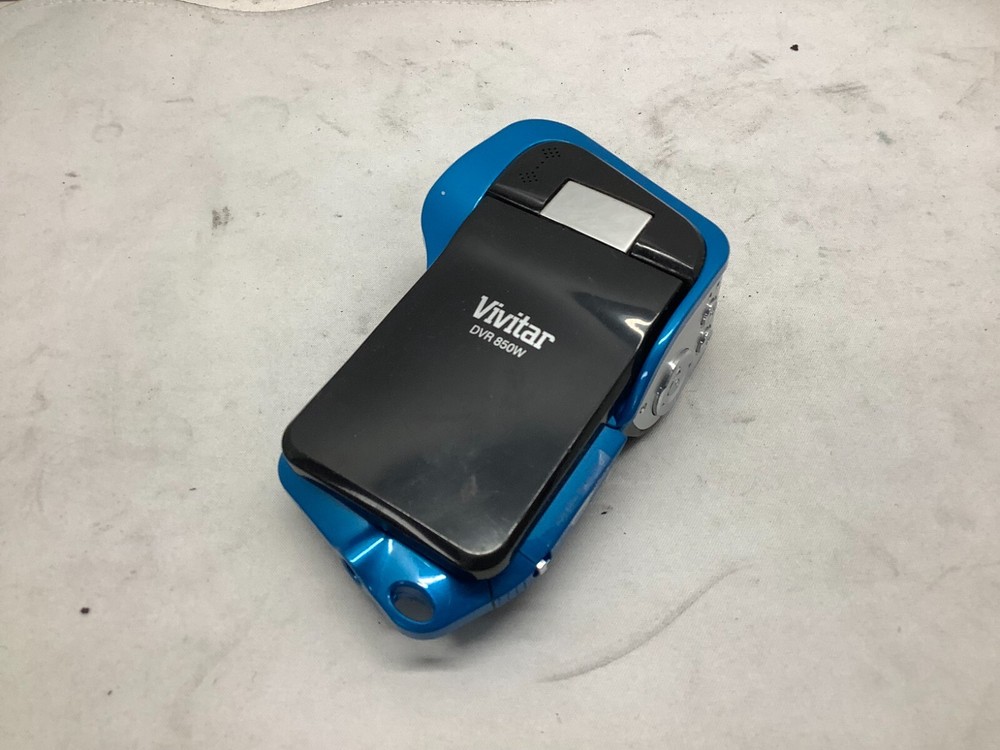 Vivitar DVR 850W HD Under Water Camcorder blue Battery Untested