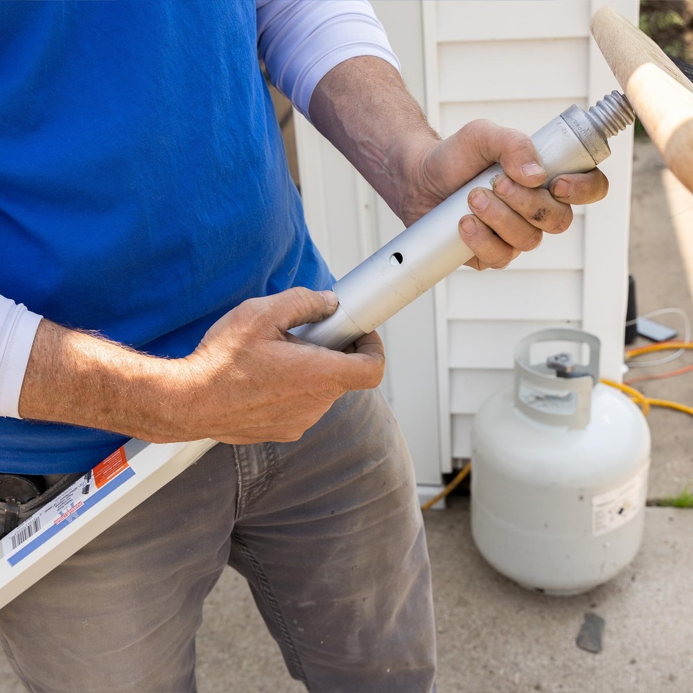 MARSHALLTOWN Threaded Handle Adapter, Concrete Tools, 1-3/4 Inch Push Button ...