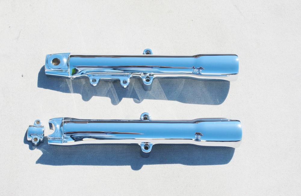 Harley Davidson Deluxe FLSTN 2011-2017 Chrome Lower Slider Fork Legs Outright