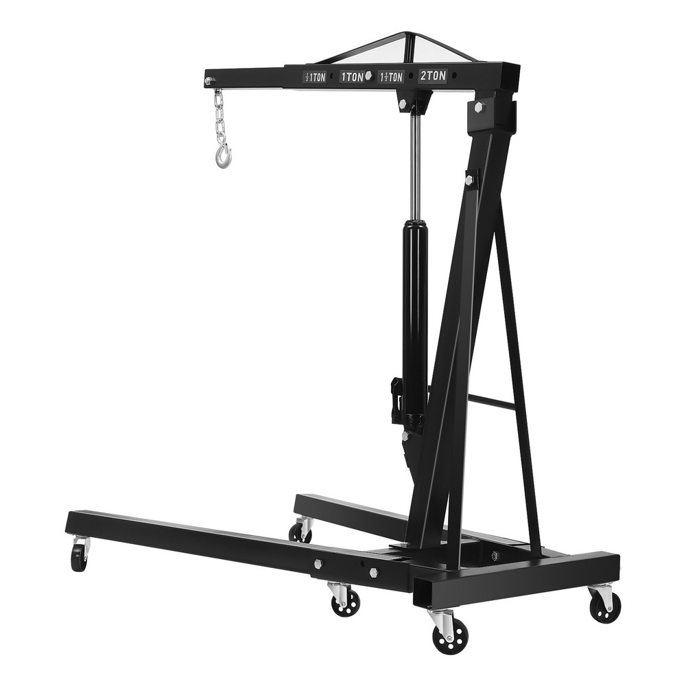 2 Ton Folding Engine Hoist Crane with Adjustable Height and Easy Mobility