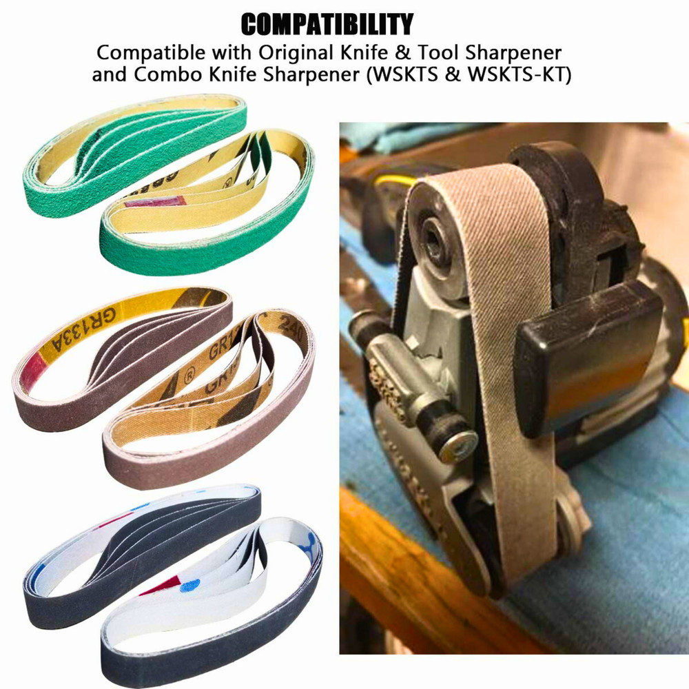 24 Pcs 1/2" X 12" Replacement Belt Kit for Work Sharp Original Knife & Tool Shar