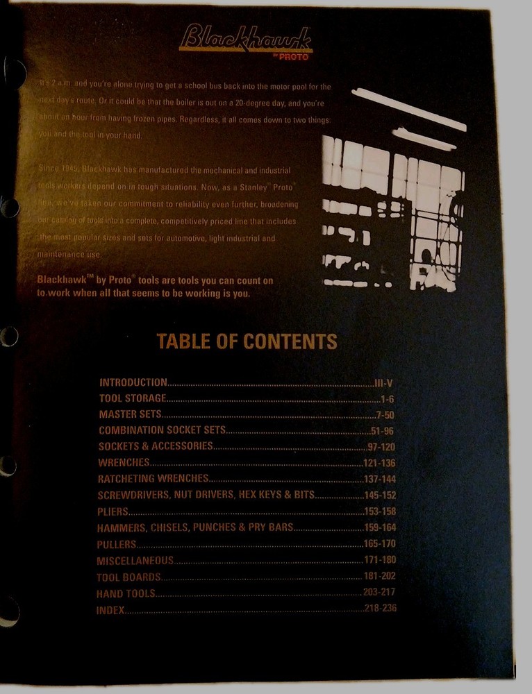 Blackhawk By Proto 2005 Tools Catalog