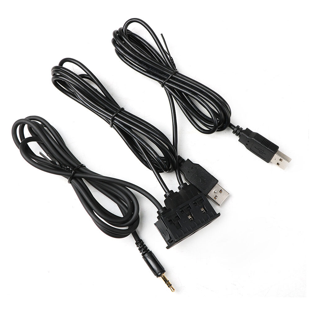 Car Dash Flush Mount AUX USB Port 1.5M Panel Dual USB Extension Cable Adapter*