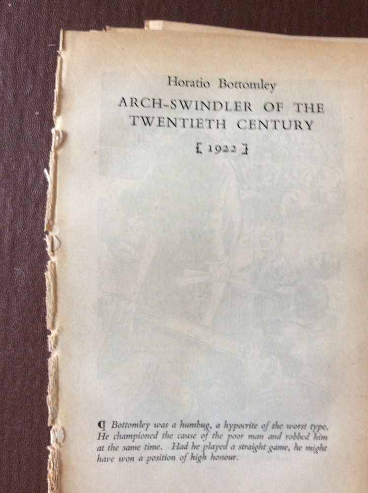 L1h ephemera 1930s Article Famous Trial Horatio Bottomley