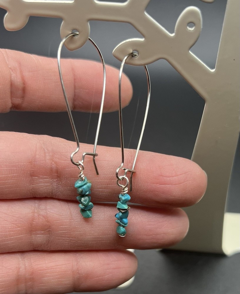 Turquoise Genuine/Authentic Stone Handmade Earrings