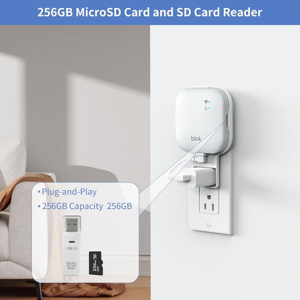 256GB Microsd Card and All-New Blink Sync Module XR Mount, No-Drilling Sync Modu