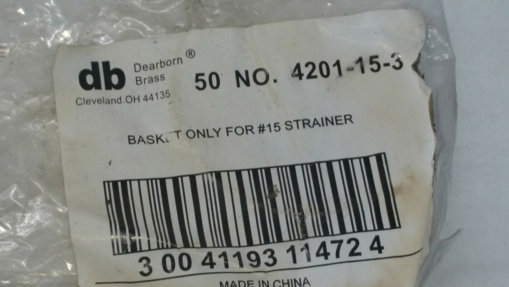 Dearborn® Replacement Basket for 15 strainer