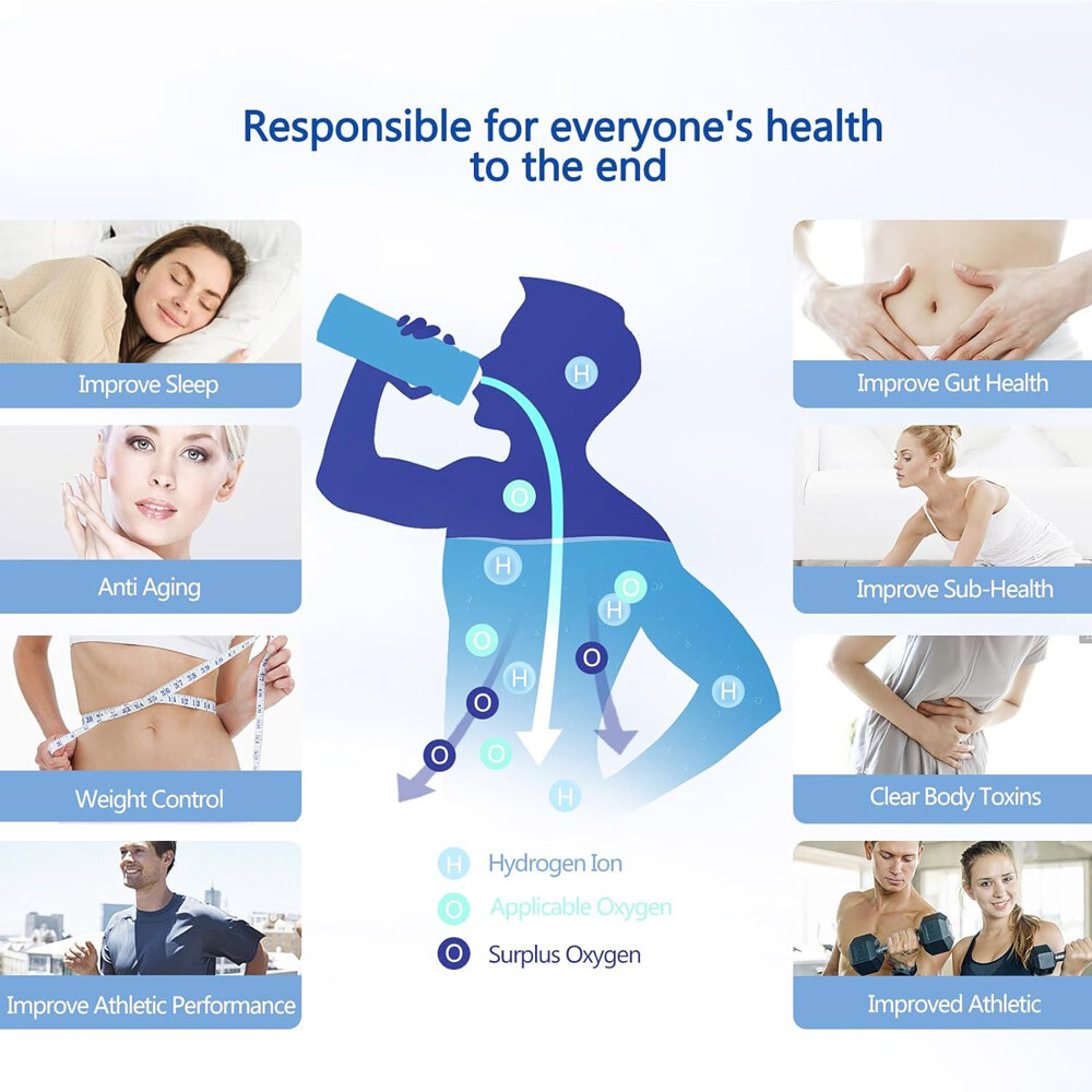 Hydrogen Rich Generator Water Cup Alkaline Ionizer Maker Bottle Anti-Oxidation