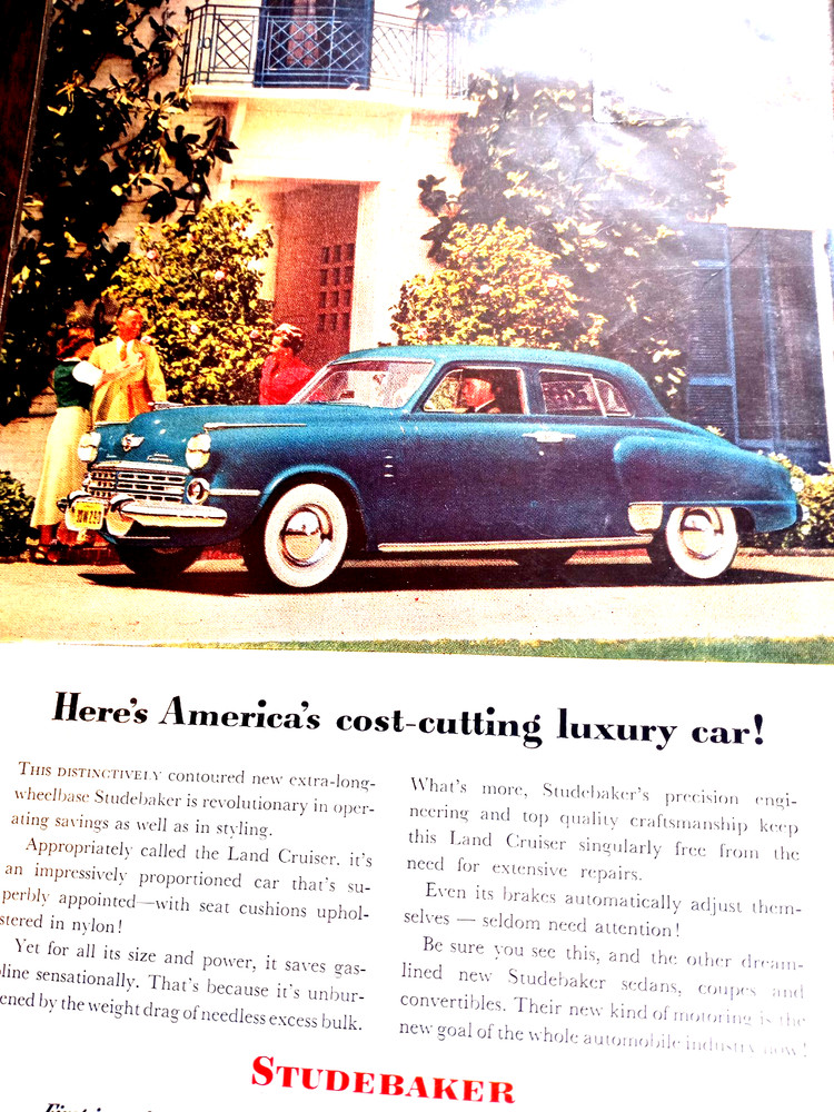 Vintage 3 STUDEBAKER Print Ads Suitable For Framing