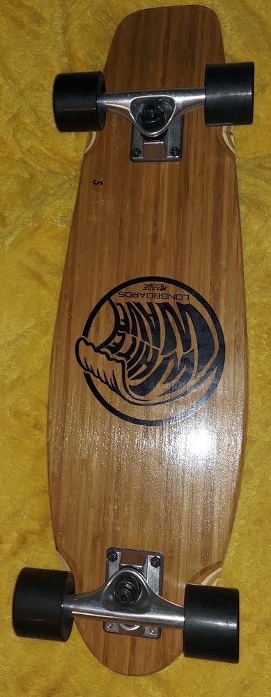 White Wave LongboardSkateboard Misslle