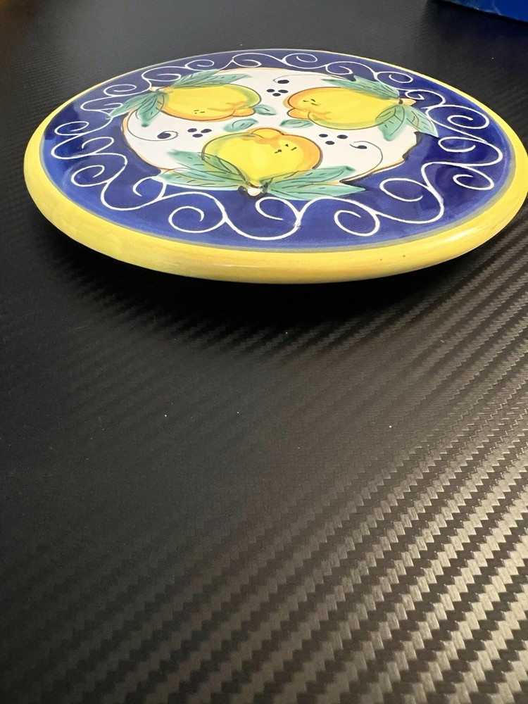 Hand Painted Italian Trivet Three Lemons