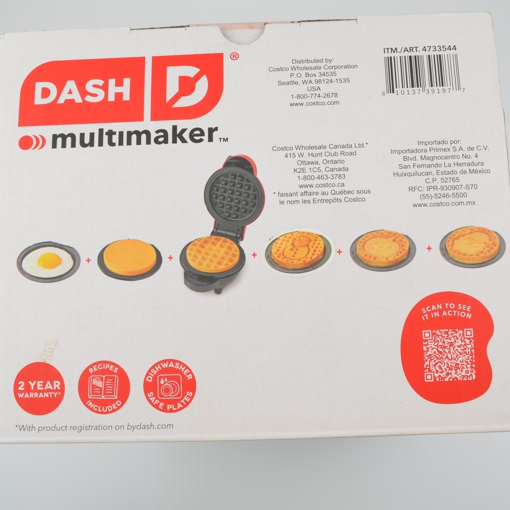 Dash MultiMaker™ Mini System Holiday Waffle Maker Halloween, Santa, Snowman