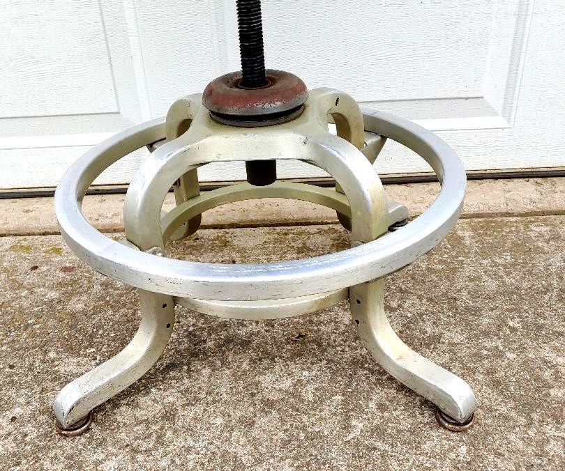 RARE TALL MACHINE AGE INDUSTRIAL ERA DRAFTING STOOL BY GOODFORM...