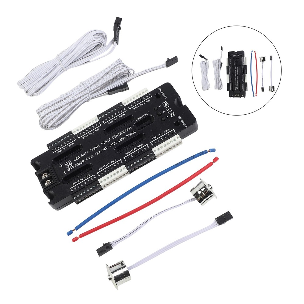 32 Channel LED Motion Sensor Stair Controller for Indoor Use DC 12V/24V