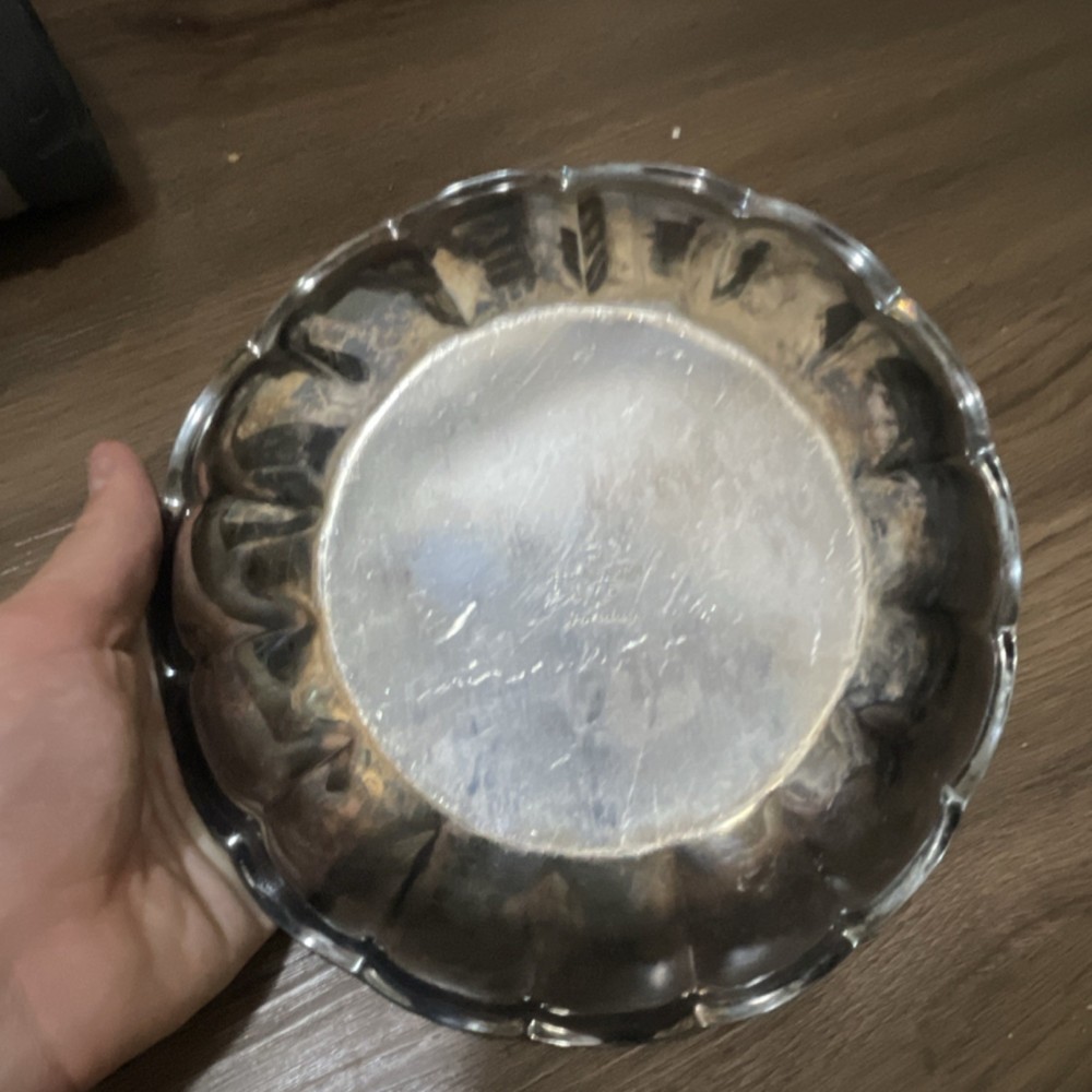 Reed & Barton Holiday Silverplate Bowl Silver-Plated Post-1940