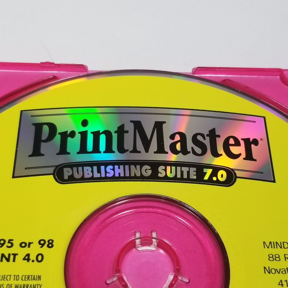 Printmaster Desktop Publishing Art Suite 7.0 Complete Software CD ROM Windows 95
