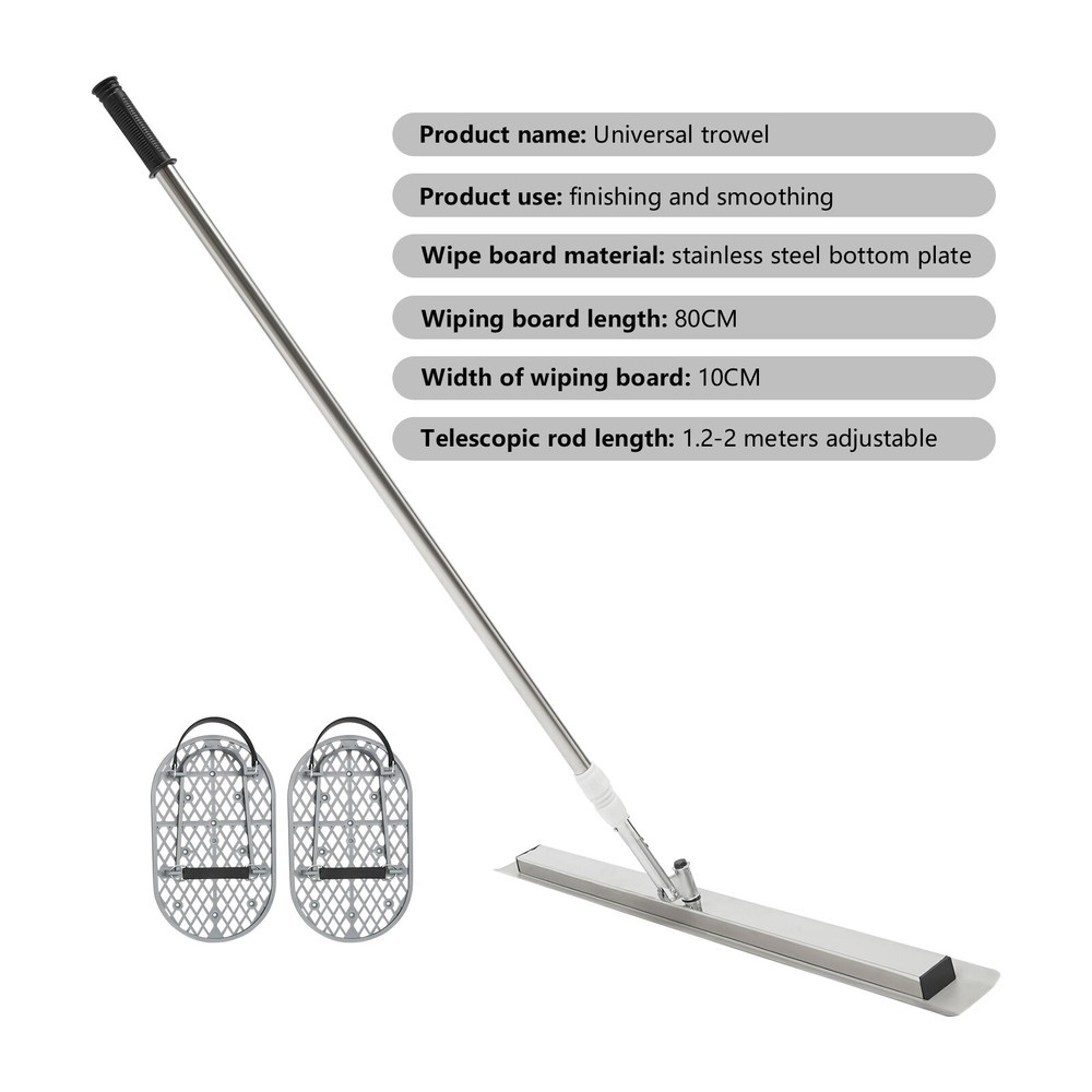Long Handle Concrete Trowel with Adjustable Pole for Smooth Finishing