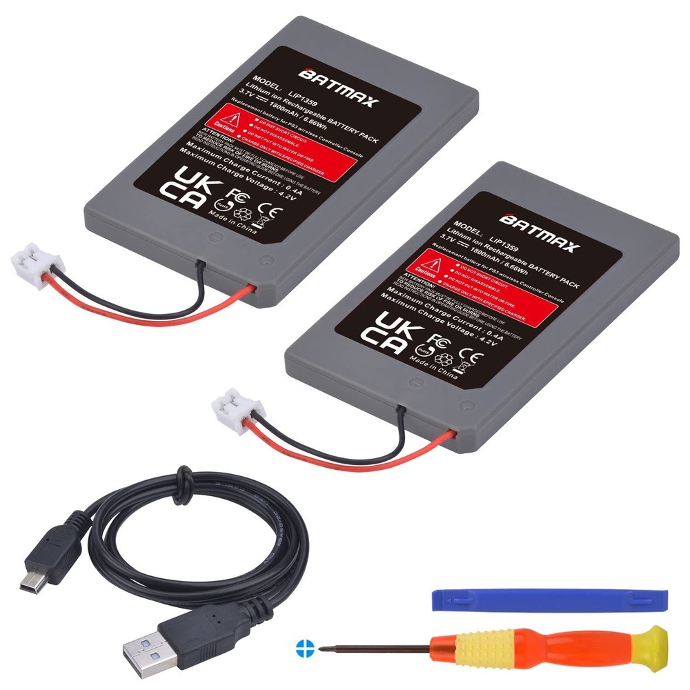 2-Pack Replacement Battery for Sony PS3 Controller DualShock 3 Sixaxis CECHZC2E