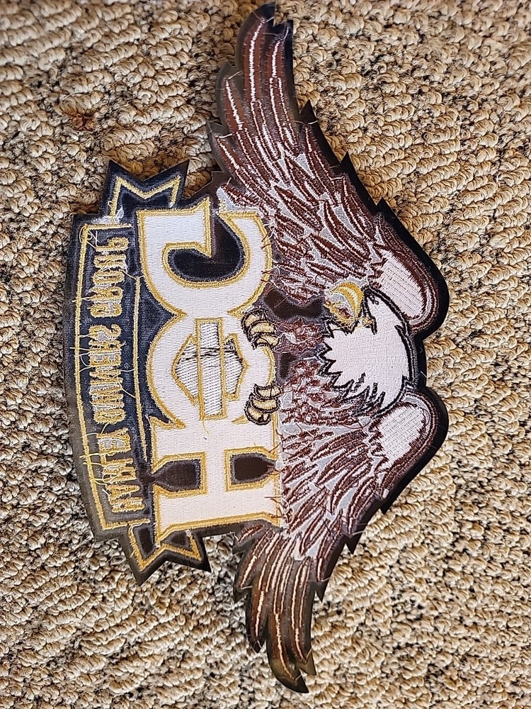 NOS Vintage Harley Davidson HOG Harley Owners Group Large Bald EAGLE patch