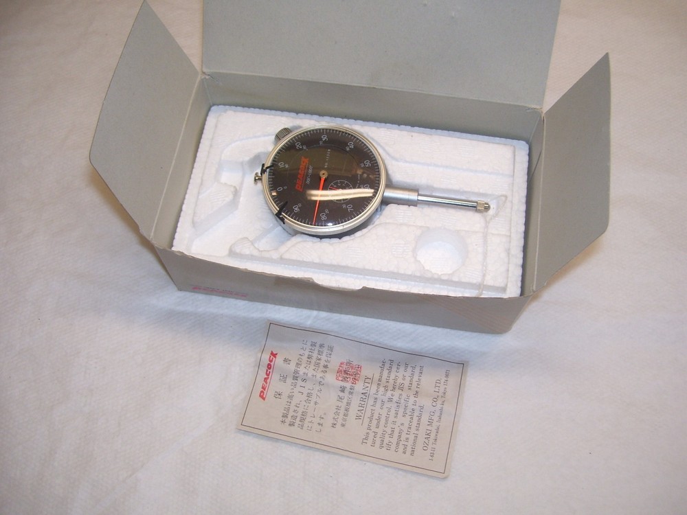 Dial Indicator, PEACOCK 1330B (.001") Grad.,  0-1" Range Dial Indicator, Japan
