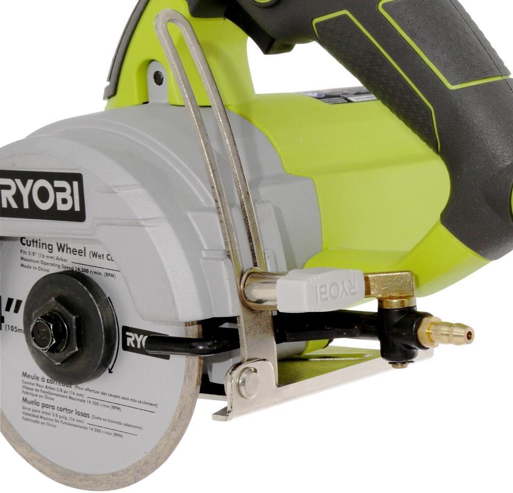 Ryobi 4 in. Tile Saw Handheld Powerful Motor Lock On Trigger Control Long Cuts