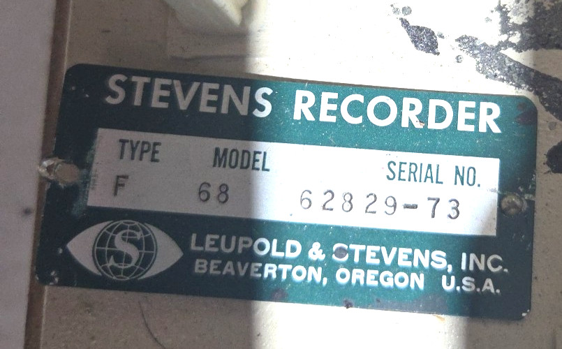Leupold & Stevens, Type F Model 68, Recorder
