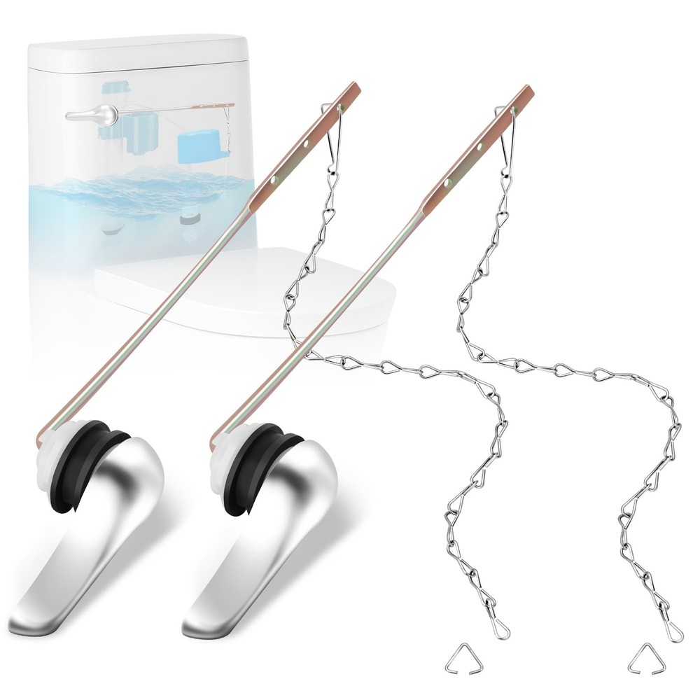 Yupjlia 2 Pack Toilet Handle Replacement Kit, Front Mount Toilet Flush Lever