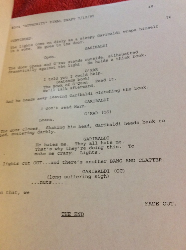ORIGINAL SCRIPT BABYLON 5 VOICES OF AUTHORITY #304 JERRY DOYLE MICHAEL O'HARE