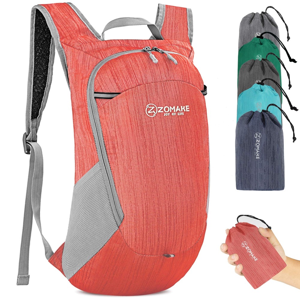 Ultra Lightweight Packable Backpack 18L Foldable Water Resistant Red