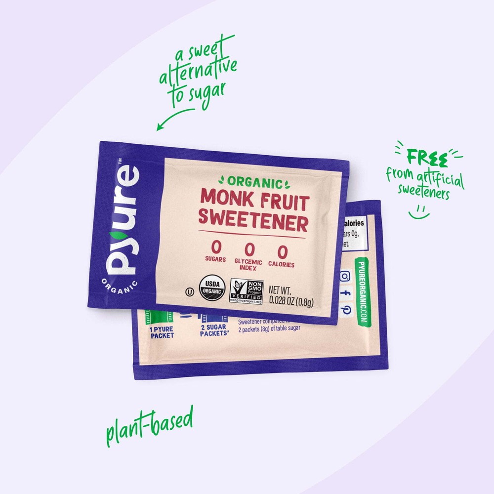 Organic Monk Fruit Blend Granular Sweetener Packets 80ct